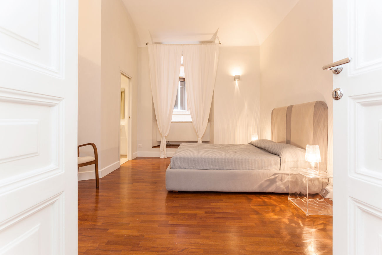 Progetto B&B | Mq. 80 | Roma | Quartiere Prati - 2013, ar architetto roma ar architetto roma クラシカルスタイルの 寝室