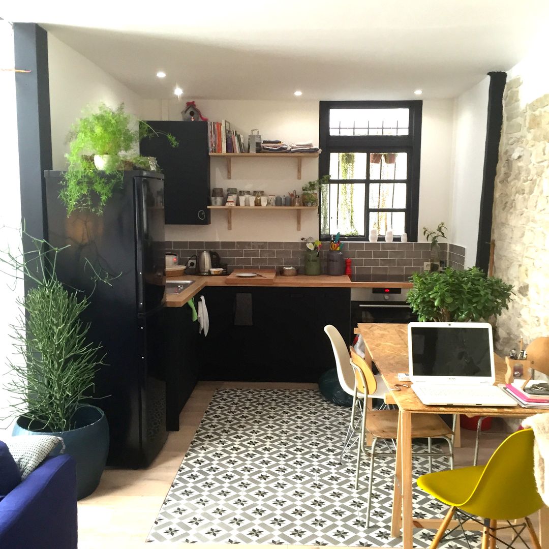 Rénovation d'un espace atypique., Amandine Leblanc Amandine Leblanc ห้องครัว