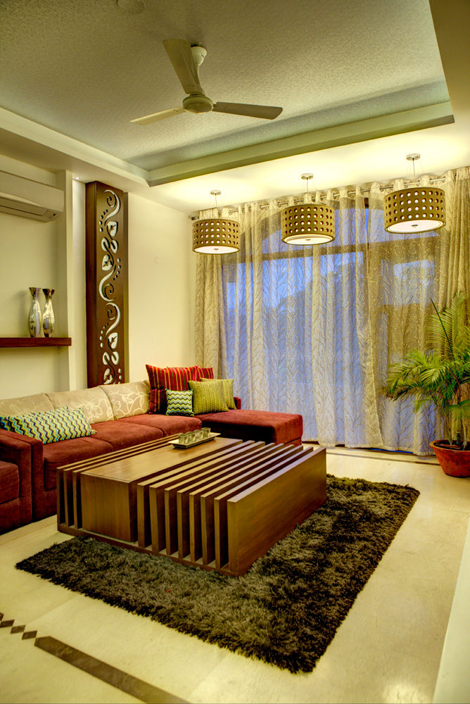 Living Room Studio An-V-Thot Architects Pvt. Ltd. Houses