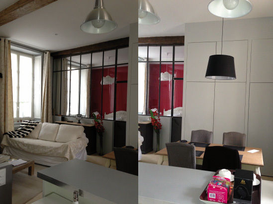 Appartement dans quartier historique de Dijon, Kreatitud Déco Design Kreatitud Déco Design Salle à manger moderne Tables