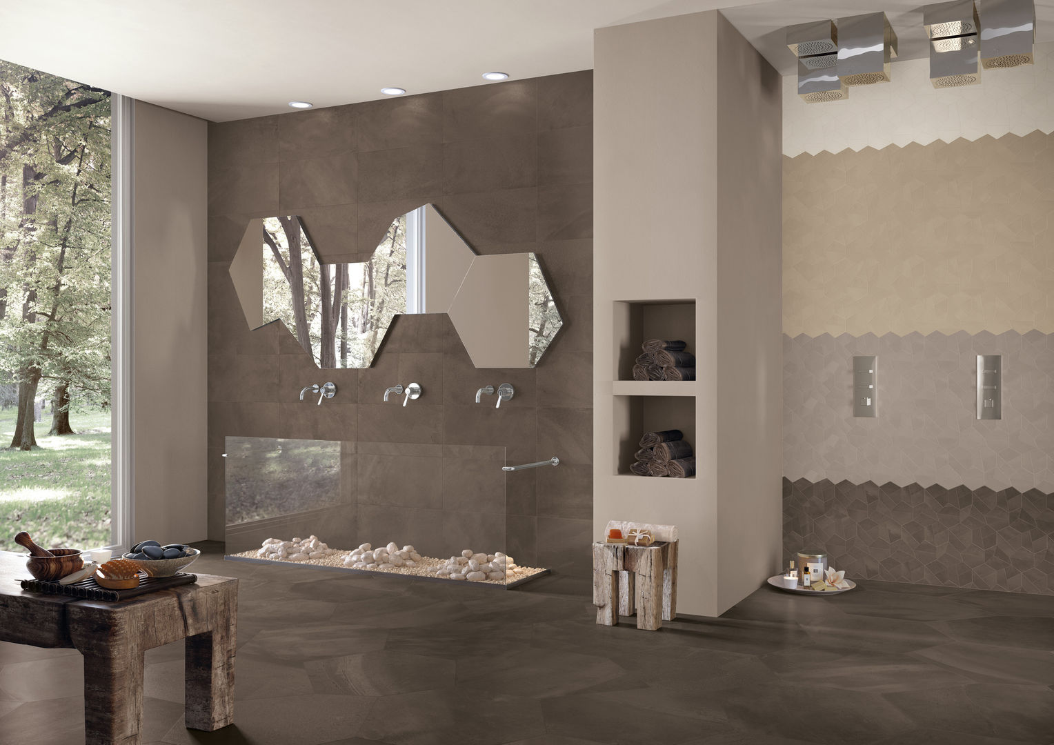 Architect Resin Miami Brown Design Maxi 30x60 Design Mini 4 colori Emilceramica Group Interior design