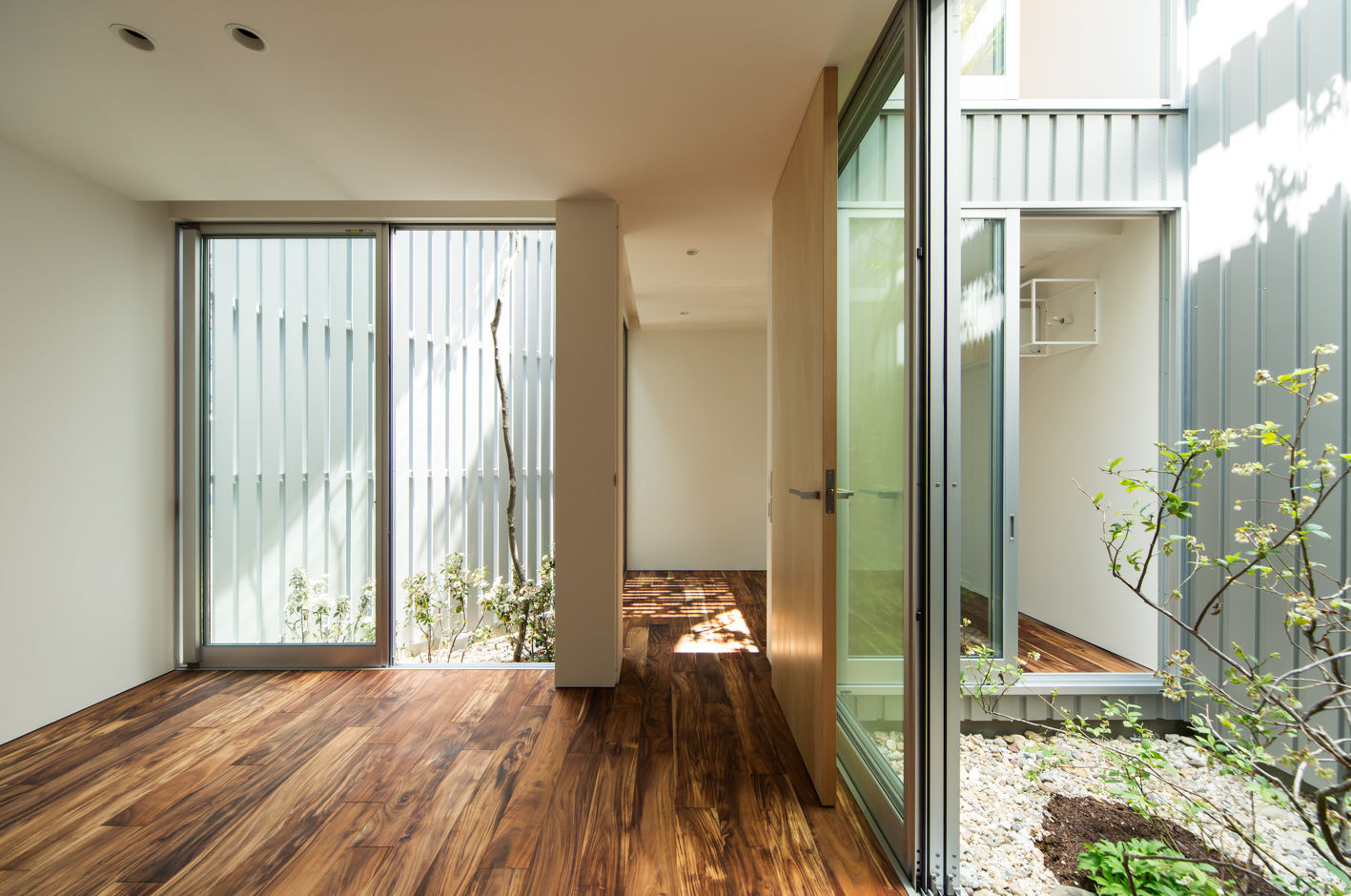 鳳の家 House in Otori, arbol arbol Salas multimedia de estilo moderno