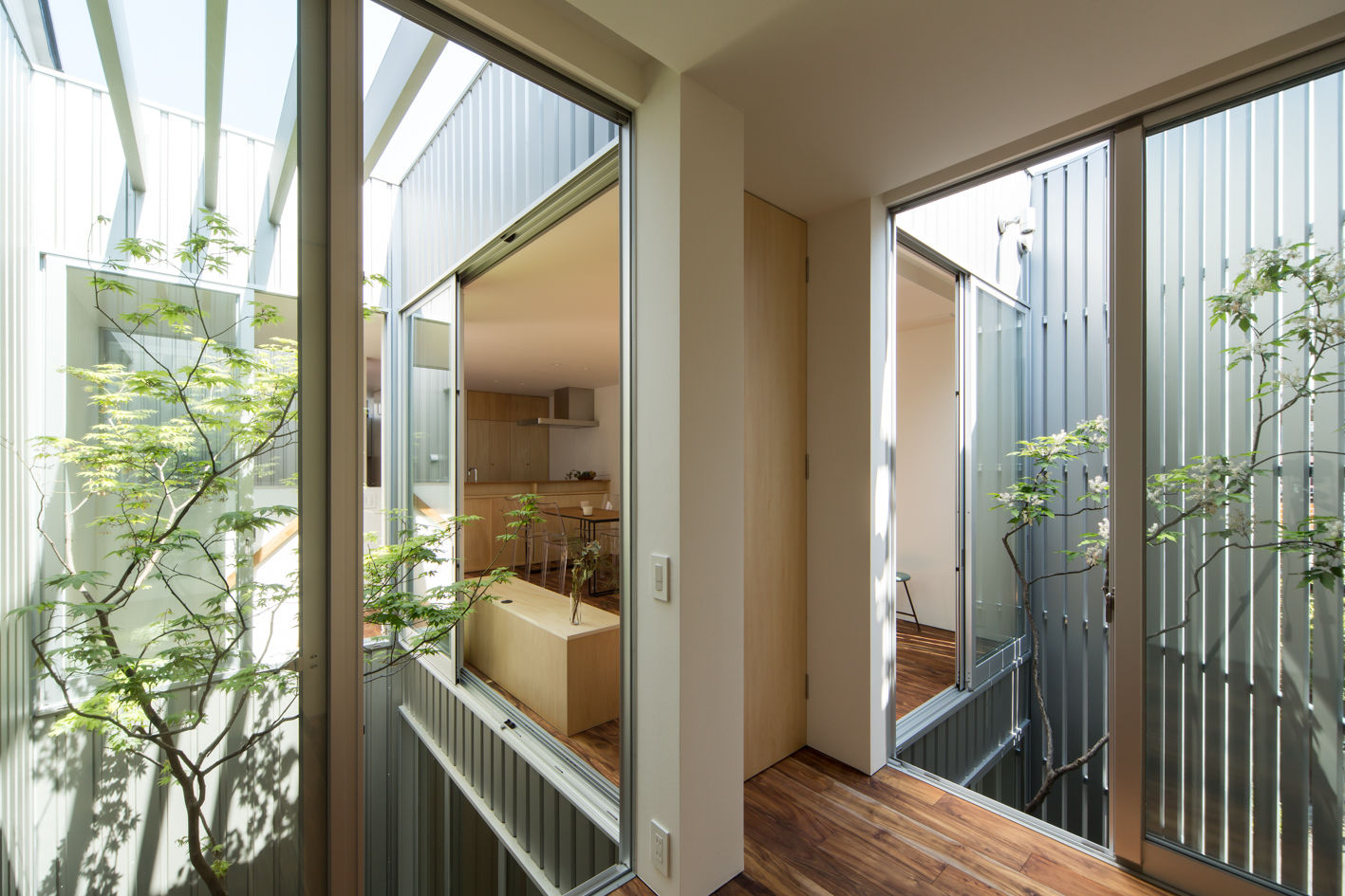 鳳の家 House in Otori, arbol arbol Jardin moderne