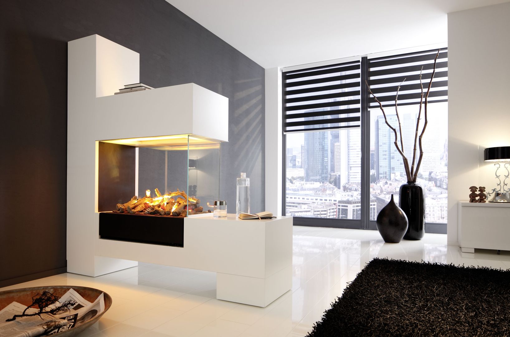 Raumteiler Kamine ASPECT - Serie, Kamin-Design GmbH & Co KG Kamin-Design GmbH & Co KG Living room Fireplaces & accessories