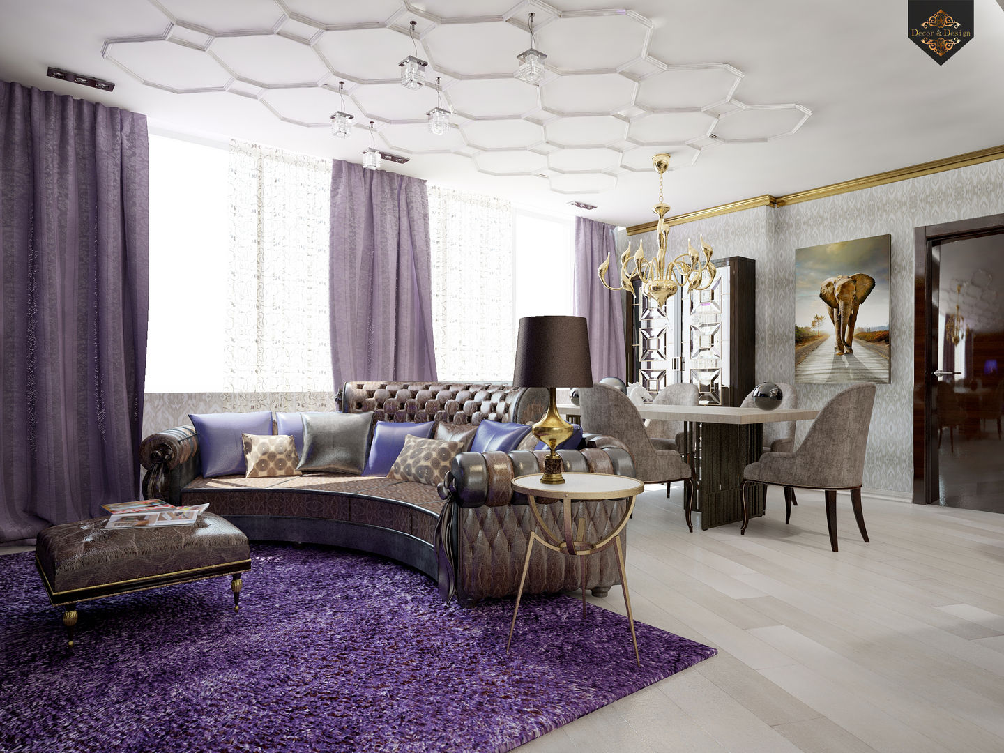Интерпретация арт-деко, Decor&Design Decor&Design Eclectic style living room