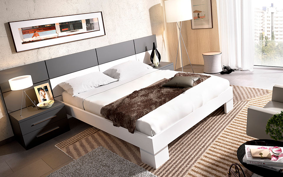 Dormitorios de matrimonio, Mueblalia Mueblalia Phòng ngủ phong cách hiện đại Beds & headboards