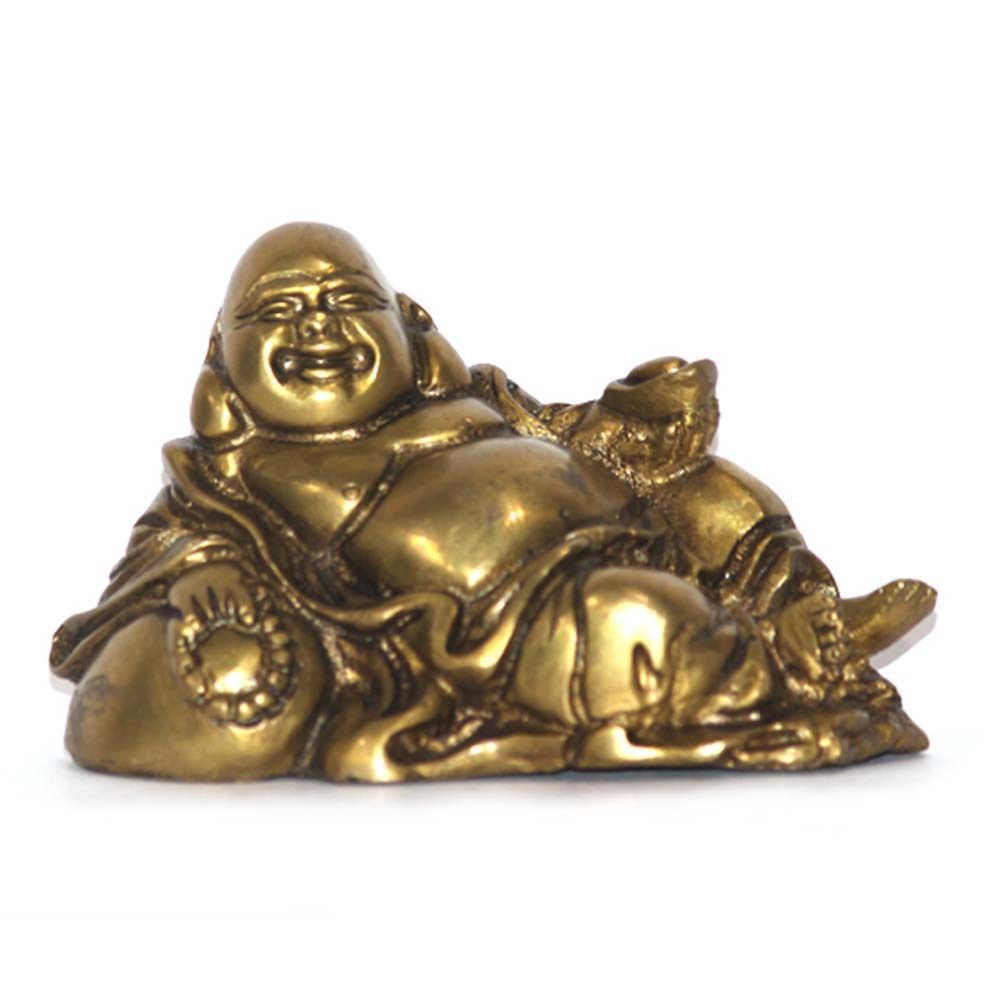 Antique Brass Laughing Buddha Statue / Best Feng Shui Gifts, M4design M4design ห้องอื่นๆ ประติมากรรม