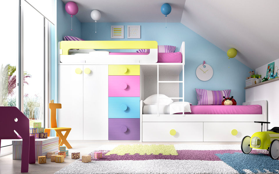 Compactos juveniles, Mueblalia Mueblalia Modern Kid's Room Beds & cribs