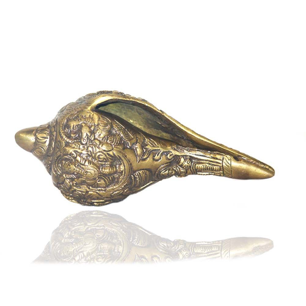 Antique Brass Auspicious Conch Shell, M4design M4design Meer ruimtes Sculpturen