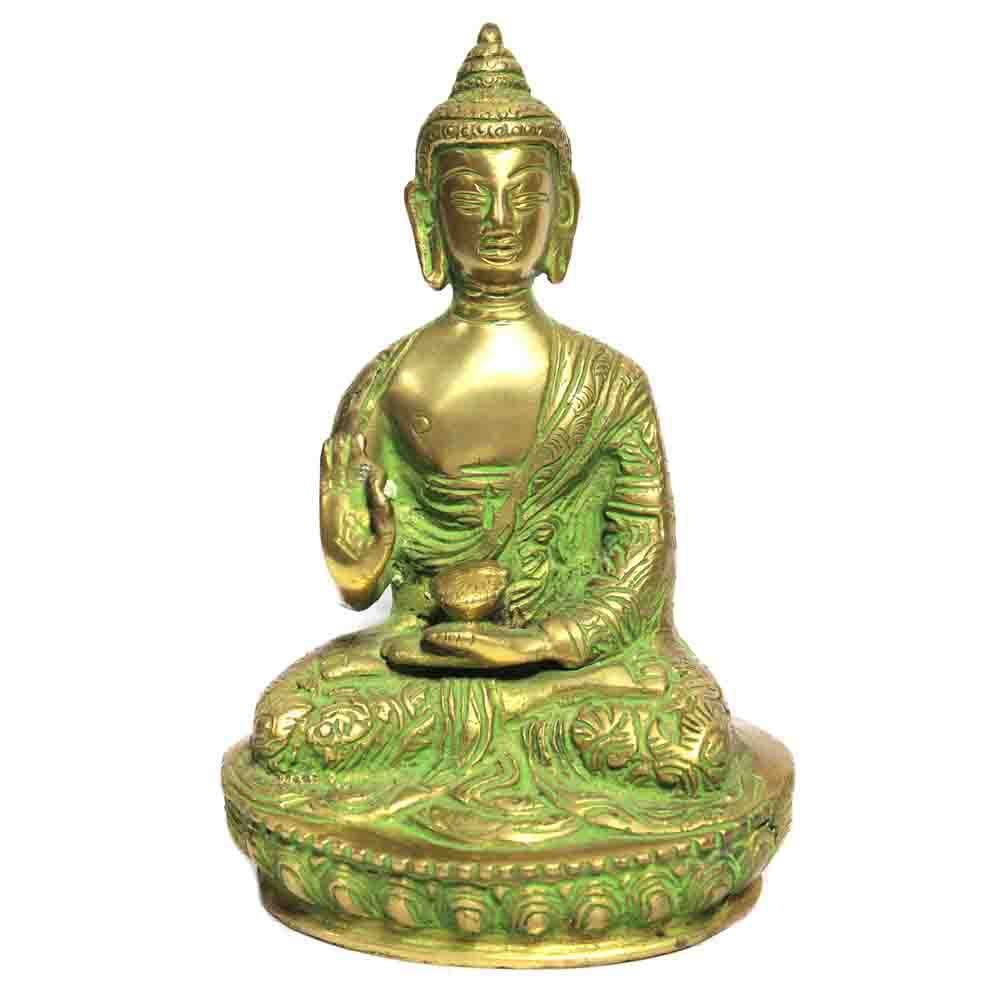 Lord Buddha With Child Brass Statue M4design Other spaces Sculptures