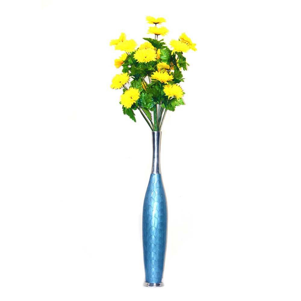 Blue Enameled Aluminium Flower Pot, M4design M4design 아시아스타일 정원 식물 화분 & 꽃병