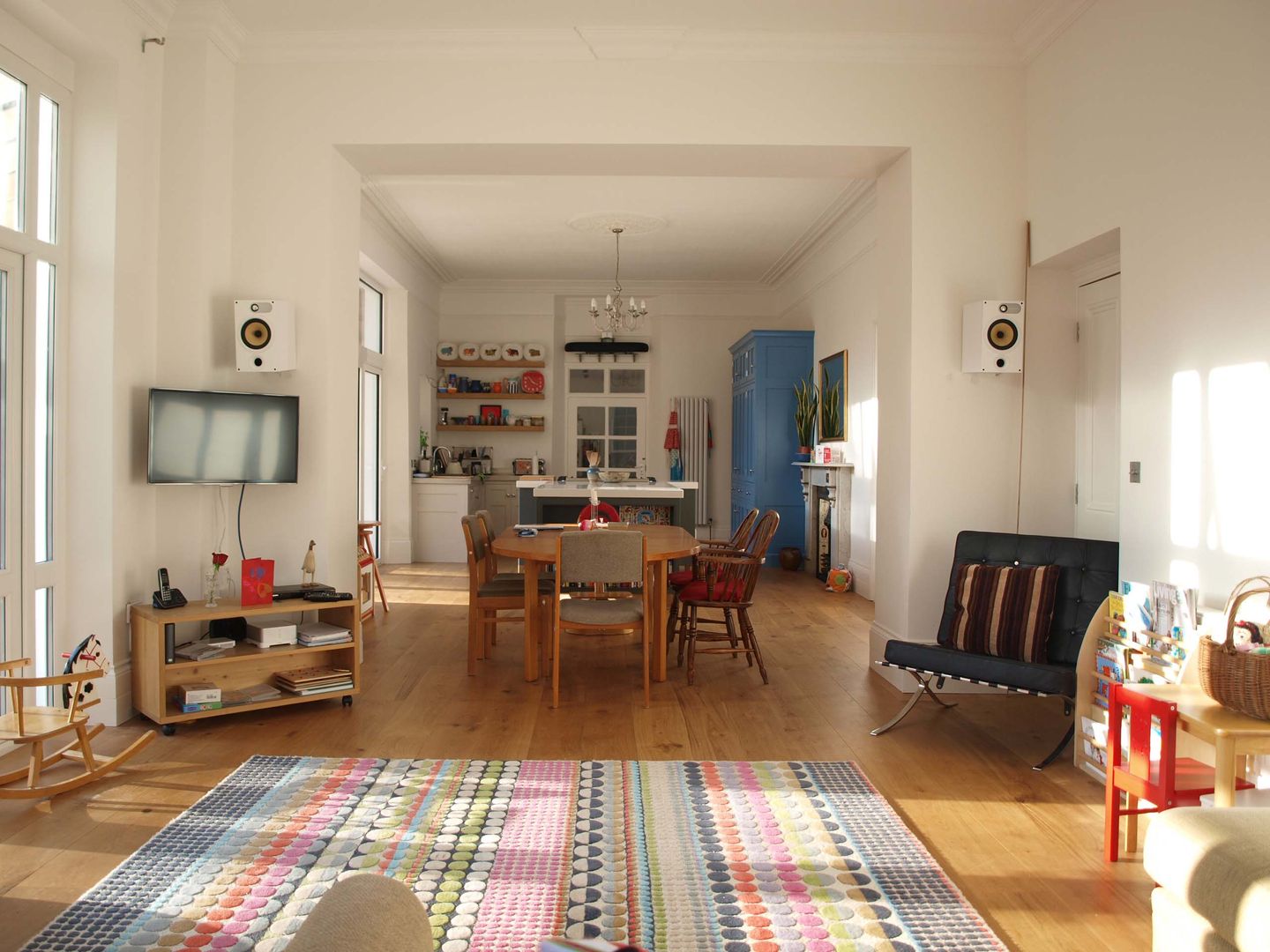 New open plan kitchen/ dining area Crayon Architecture & Design Comedores modernos