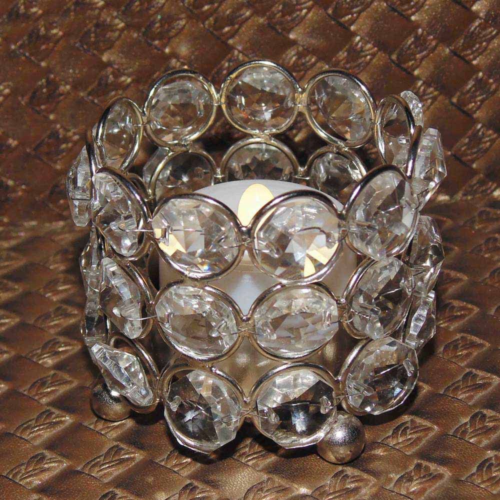 Round Crystal Tealight Holder/ Holiday Gifts M4design Asian style houses Homewares