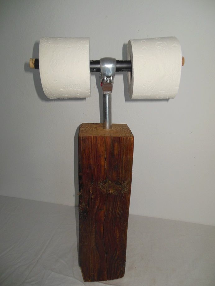 Toilettenpapierhalter , Holzsteinkunstobjekte Holzsteinkunstobjekte Rustic style bathroom