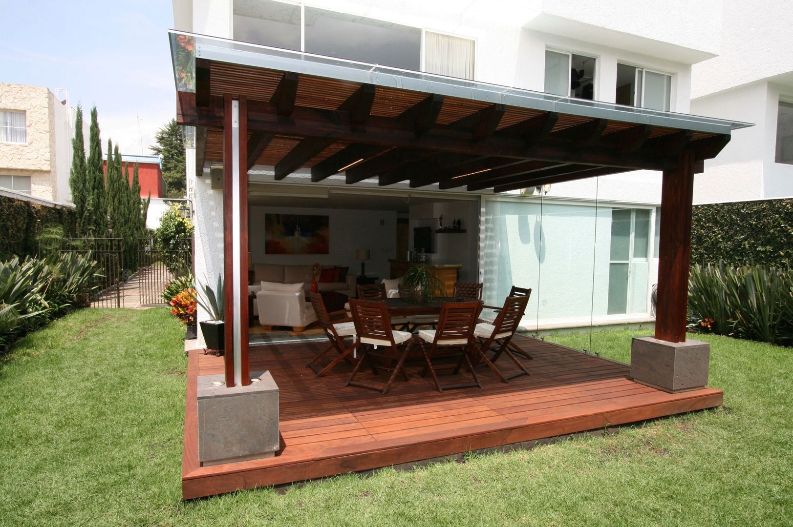 TERRAZA AJUSCO, Capitel Arquitectura Capitel Arquitectura Modern balcony, veranda & terrace Furniture