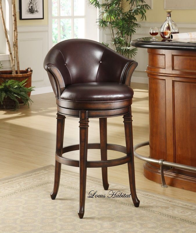 Leather Bar Stool Locus Habitat مساحات تجارية فنادق