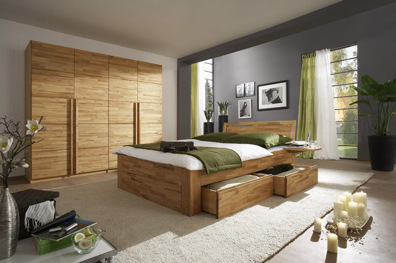 Betten, Massive Naturmöbel Massive Naturmöbel غرفة نوم Beds & headboards