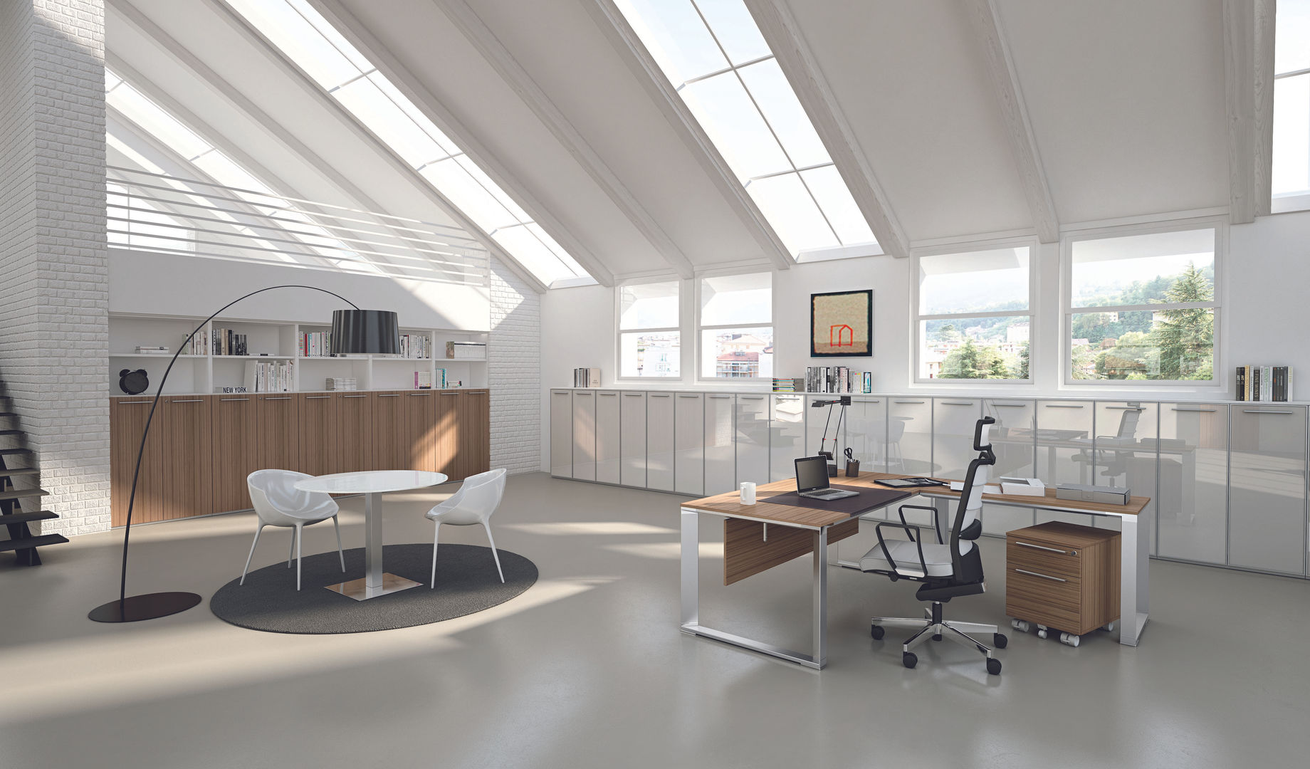 homify Moderne studeerkamer Bureaus