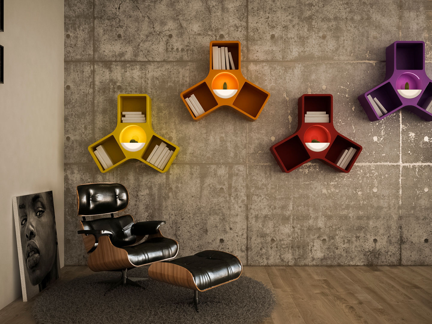 Concept - With its shape similar to the letter “Y”: Ypsilon, d-Lab studio d-Lab studio Modern living room Storage