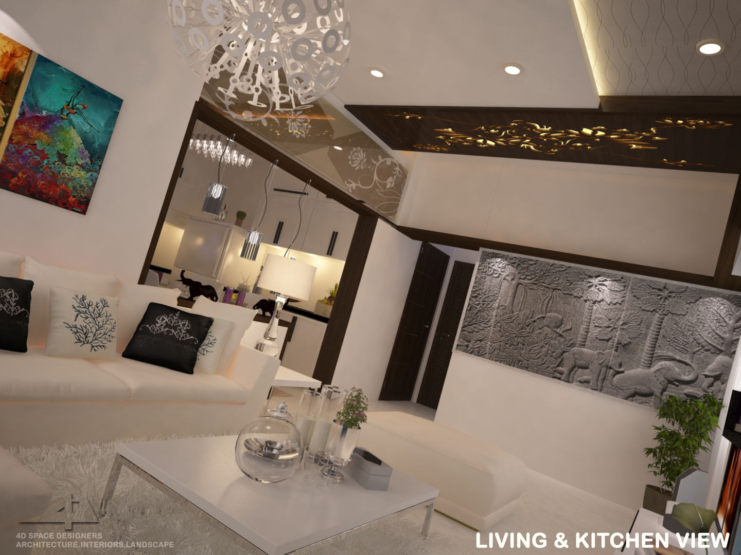 Residence Interior, 4D Space Designers 4D Space Designers Modern Evler