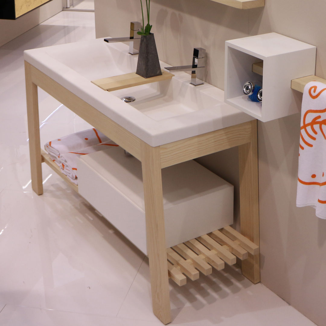 Bath Table 2014, krayms A&D - Fa&Fra krayms A&D - Fa&Fra Minimalist bathroom Solid Wood Multicolored Storage