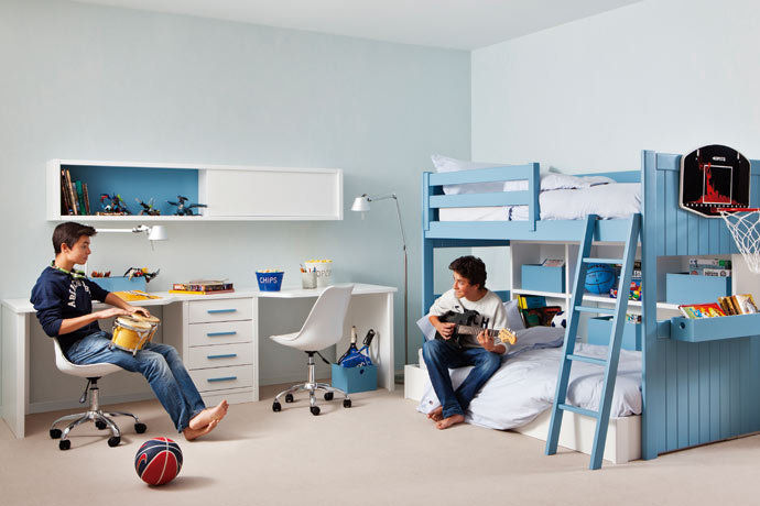 Litera loft para dormitorios juveniles Sofás Camas Cruces Recámaras para niños
