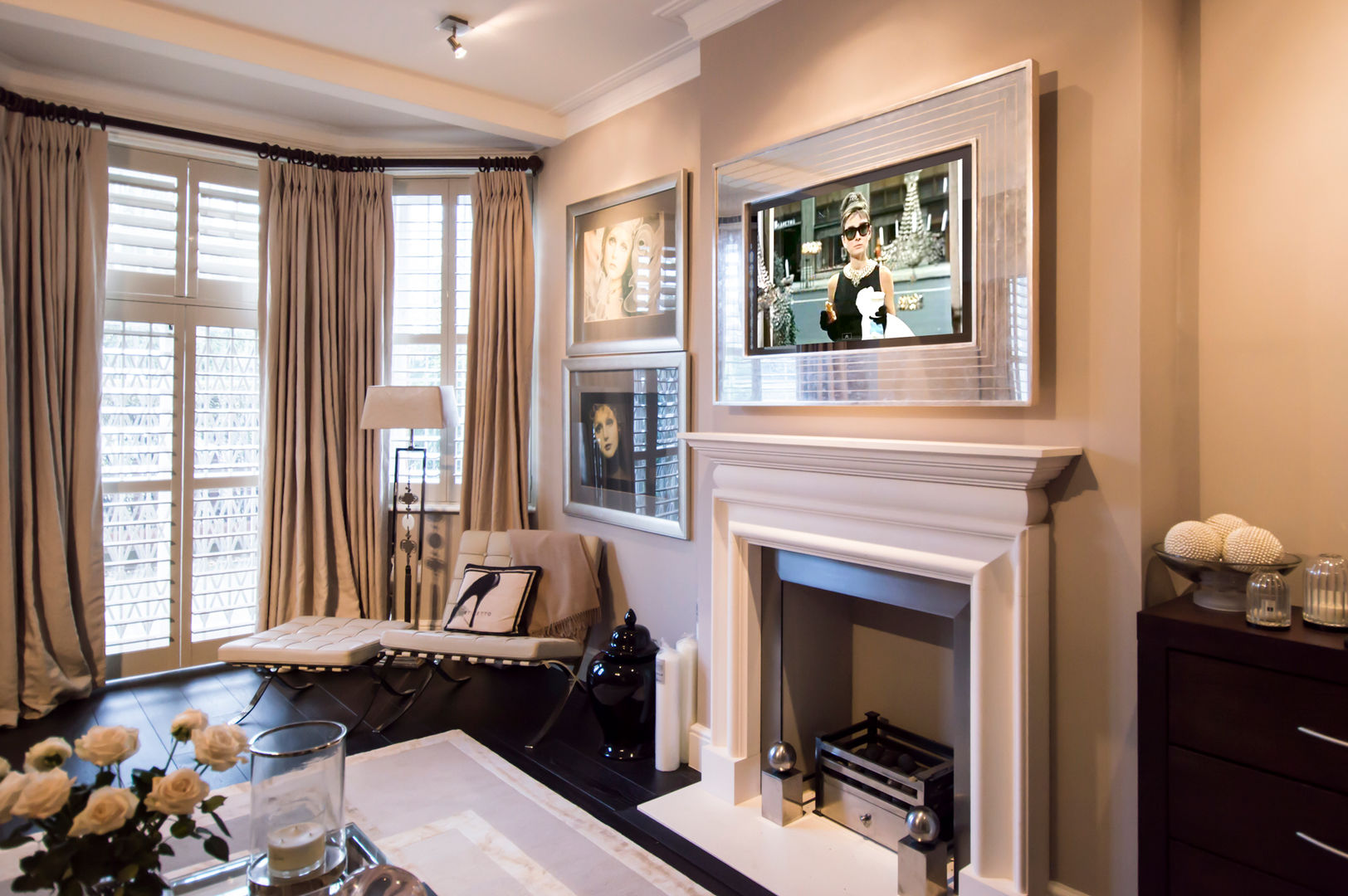 TV Mirrors, Overmantels Overmantels Ruang Keluarga Klasik Fireplaces & accessories