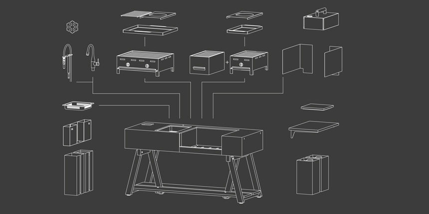 bbqube Outdoor Kitchen stone, OCQ - Outdoor Cooking Queen OCQ - Outdoor Cooking Queen Proyectos comerciales