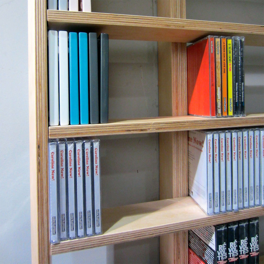 WallBook / WallDisc, design design Living room Shelves