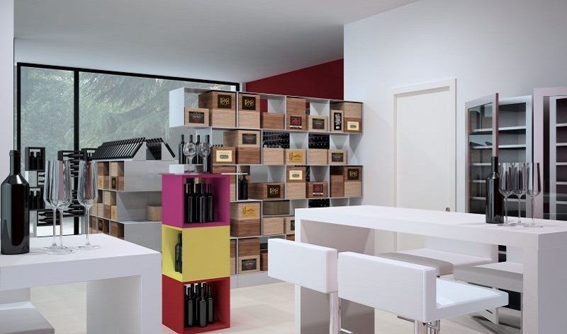 Modern design wine shop furniture Esigo SRL Commercial spaces Iron/Steel Office spaces & stores
