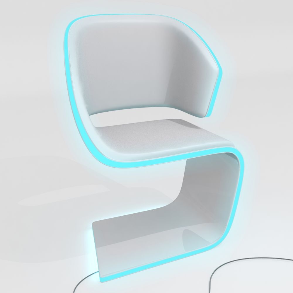 Lamed Chair design © Rodolphe Pauloin, luxense design luxense design Modern living room Stools & chairs