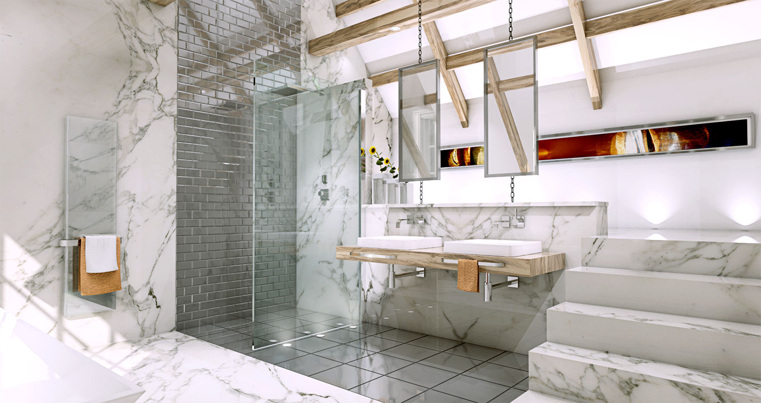 Loft bathroom homify Baños de estilo moderno