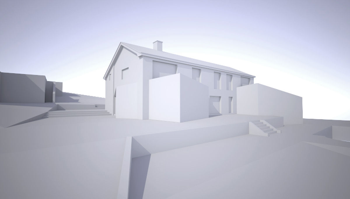 ​A 3D model for the renovation and extension of this luxury home by ArchitectureLIVE ArchitectureLIVE container house,1960s house,renovation project,bay windows,zinc cladding,extension,restoration