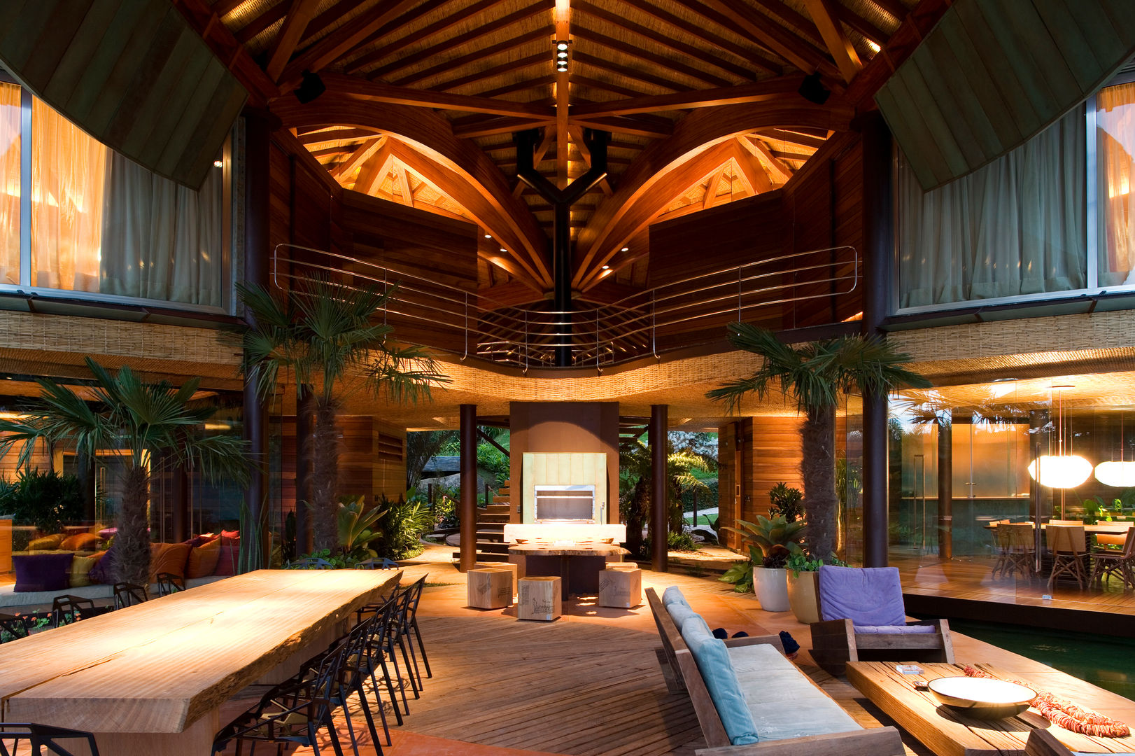 Casa Folha, Mareines+Patalano Arquitetura Mareines+Patalano Arquitetura Salas de estilo tropical