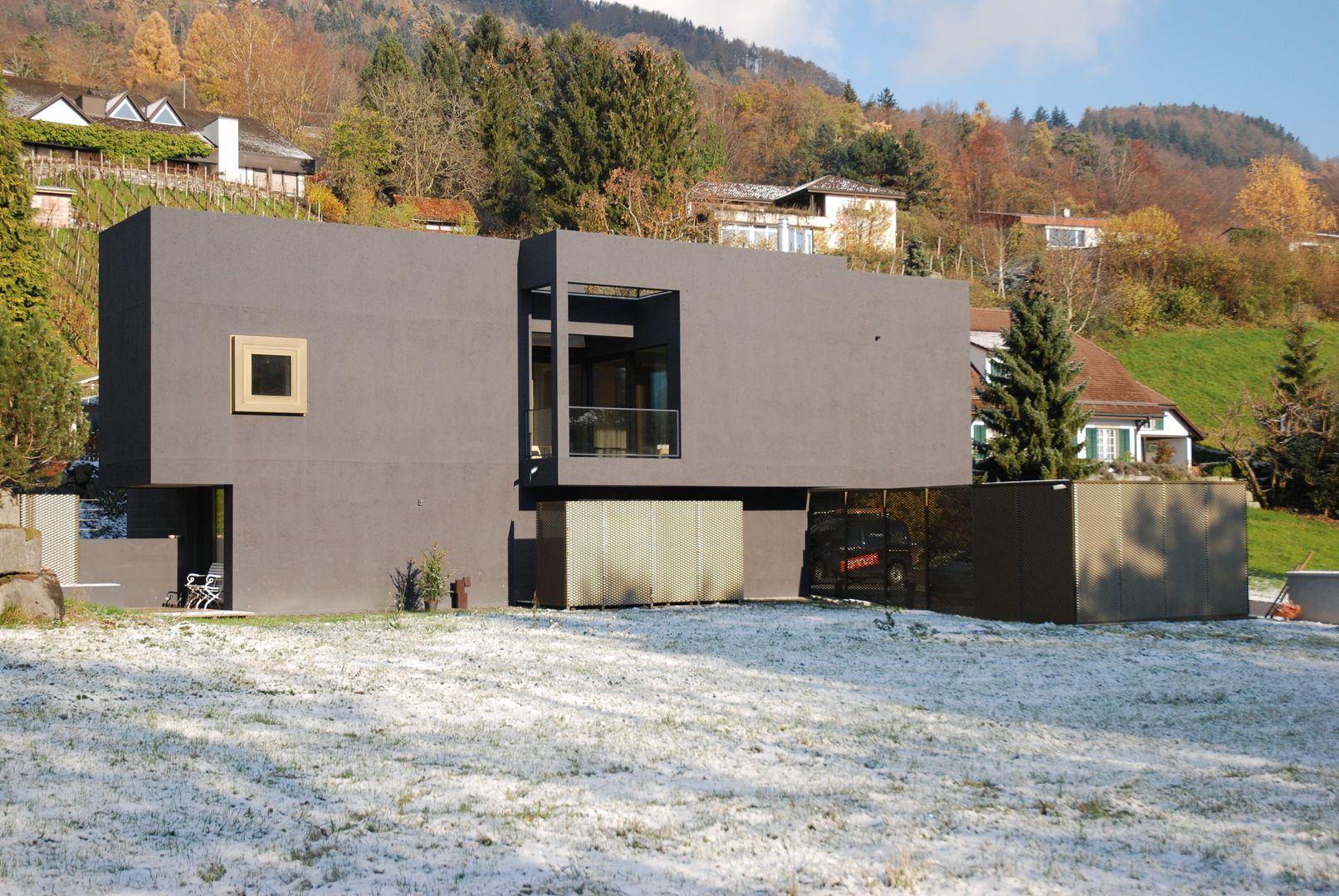 Neubau Einfamilienhaus Rebstein, raum.werk.plus. architektur + raumdesign raum.werk.plus. architektur + raumdesign 모던스타일 주택