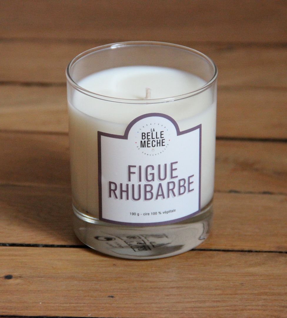 Bougie parfumée Figue Rhubarbe, LA BELLE MÈCHE LA BELLE MÈCHE บ้านและที่อยู่อาศัย ของตกแต่งและอุปกรณ์จิปาถะ