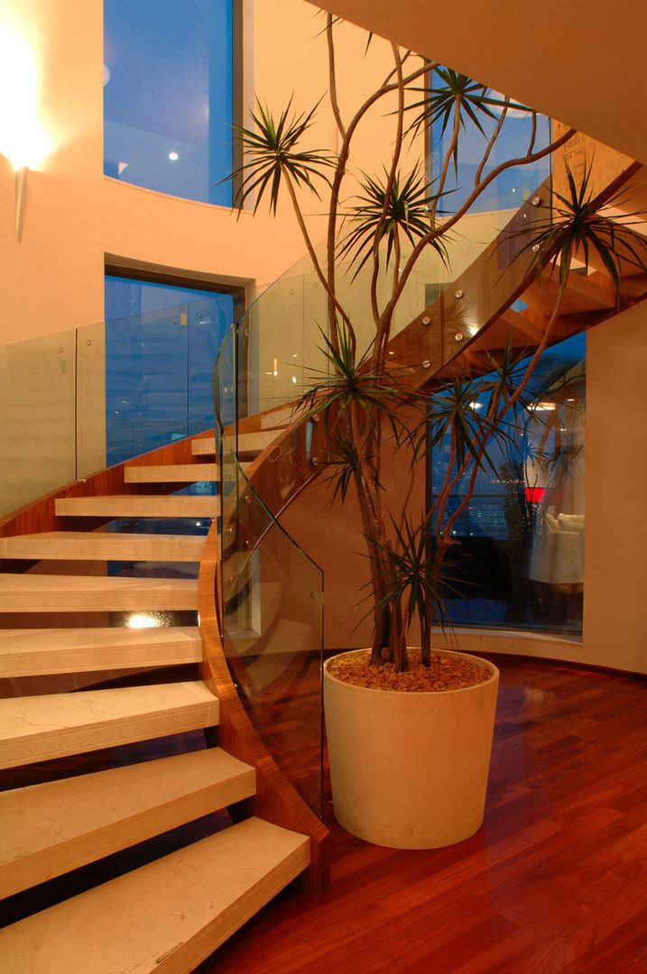 PH B Las Nubes ARCO Arquitectura Contemporánea Corridor, hallway & stairs