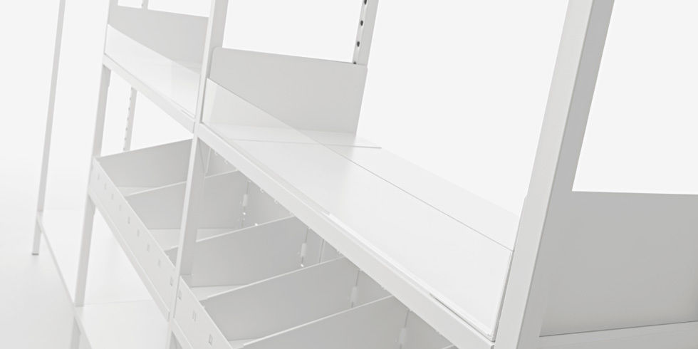 Uno, metal storage shelves, Fantin Fantin Коммерческие помещения Офисные помещения и магазины