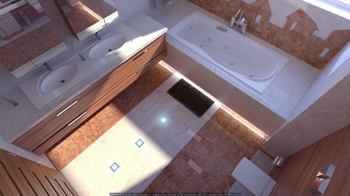 Интерьеры в стиле экоминимализма, Architoria 3D Architoria 3D Minimalist style bathroom