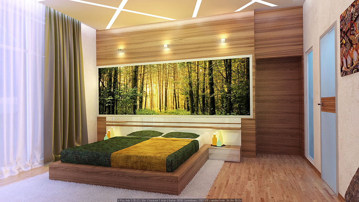 Интерьеры в стиле экоминимализма, Architoria 3D Architoria 3D Minimalist bedroom