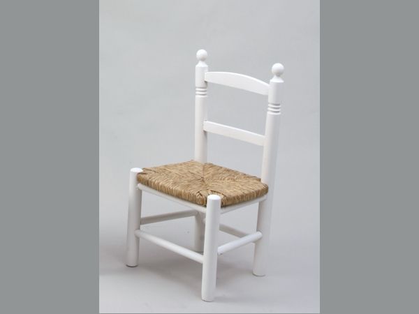 Silla infantil blanca asiento enea, MABA ONLINE MABA ONLINE Wiejska jadalnia Krzesła i ławy