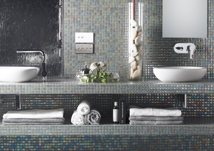 Cast Iron The Mosaic Company Minimal style Bathroom