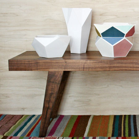 Geometrische Keramikserie 5Eck-Familie , Raum B Raum B Wohnzimmer Accessoires und Dekoration