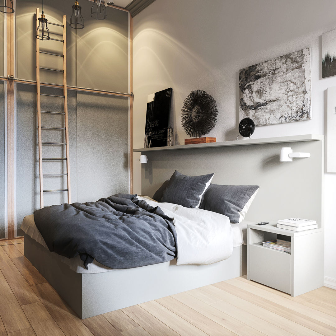 спальные комнаты, sreda sreda Scandinavische slaapkamers