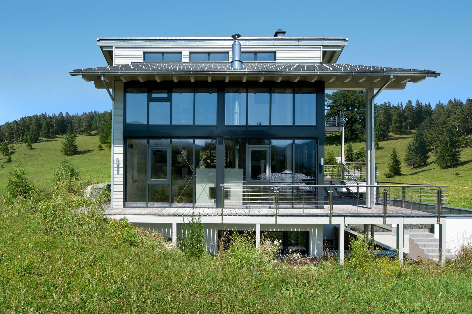 Der Traum vom eigenen Wochenend-Domizil Entspannung pur auf verschiedenen Ebenen, Bau-Fritz GmbH & Co. KG Bau-Fritz GmbH & Co. KG Modern houses