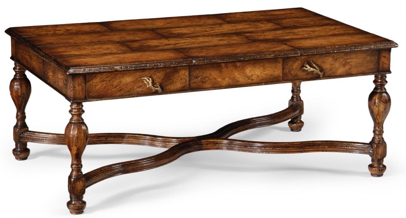 Jonathan Charles Rustic Walnut Coffee Table homify Phòng khách phong cách mộc mạc Side tables & trays