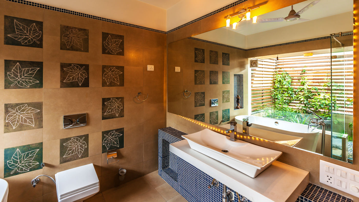 G Farm House, Kumar Moorthy & Associates Kumar Moorthy & Associates Eclectic style bathroom