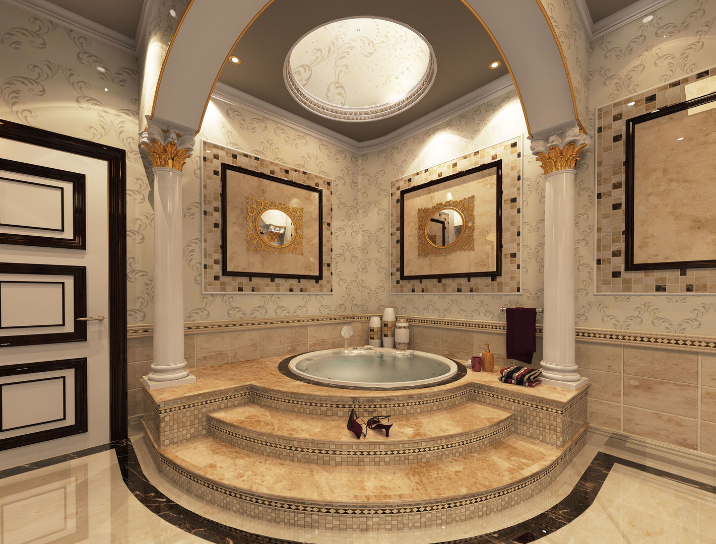 BATHROOMS FOR PRIVATE CLIENT, TOPOS+PARTNERS TOPOS+PARTNERS Baños de estilo clásico