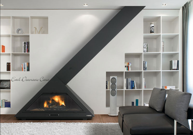 Cheminée Madrid, insert insert Livings de estilo minimalista Chimeneas y accesorios