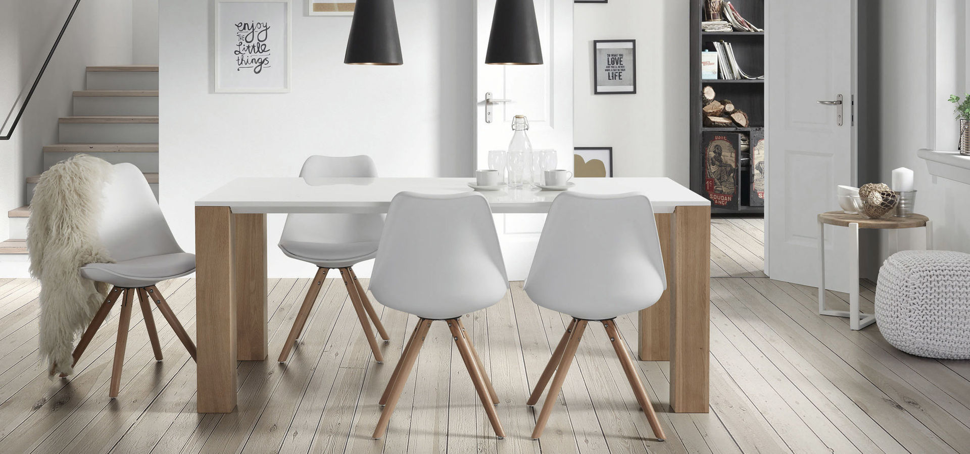 Salle à manger, Mobilier Nitro Mobilier Nitro 北欧デザインの ダイニング テーブル